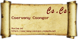 Cserveny Csongor névjegykártya